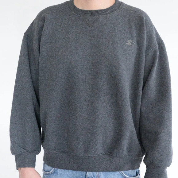 Vintage Starter Graphite Gray Crew Neck Sweater Size Large - Picture 2 of 10